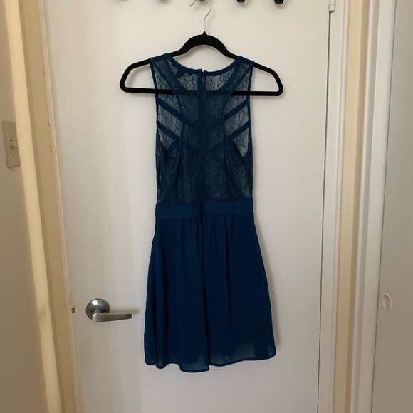 Forever 21 Blue Lace Dress - Picture 2 of 2